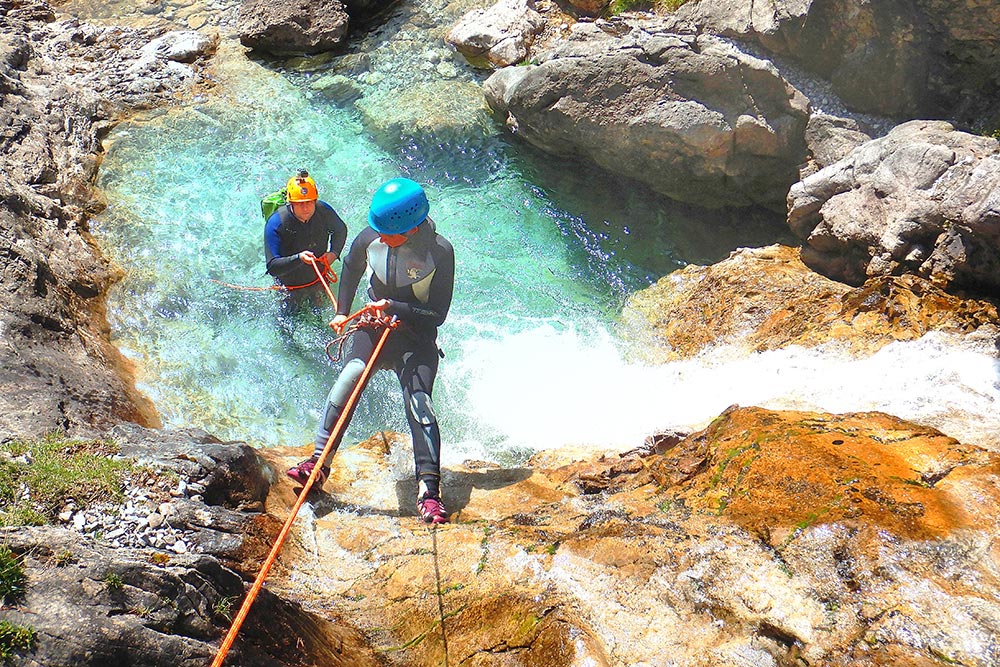 Canyoning Tour Roßgumpenbach Lechtal