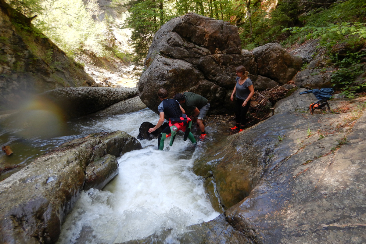 Reinigung in der Starzlachklamm