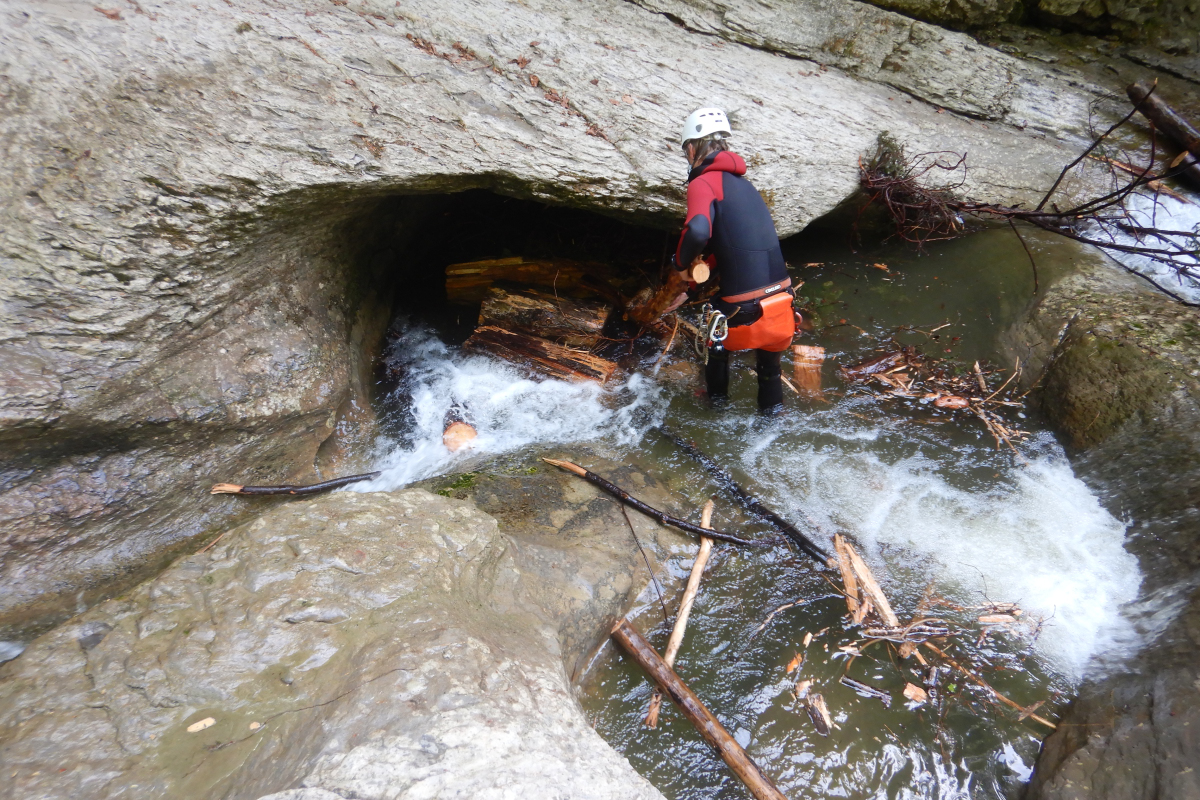 Reinigung in der Starzlachklamm
